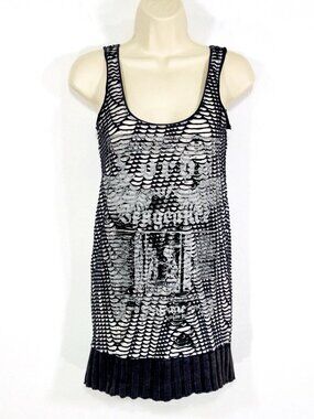 Vtg Salvage Los Angeles Y2K Graphic Top Sz S Distressed Texture Goth Grunge